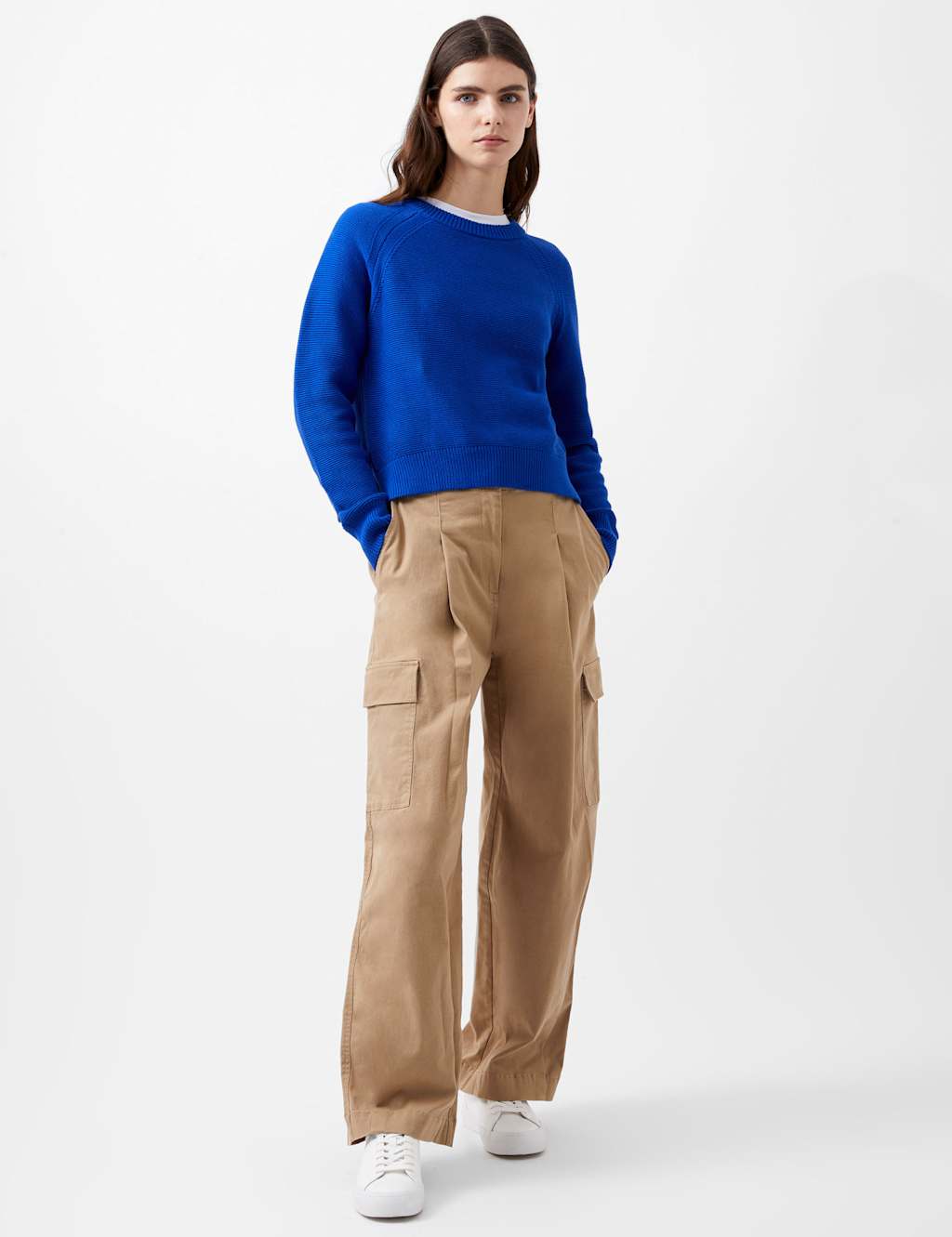 Pure Cotton Textured Relaxed Jumper
