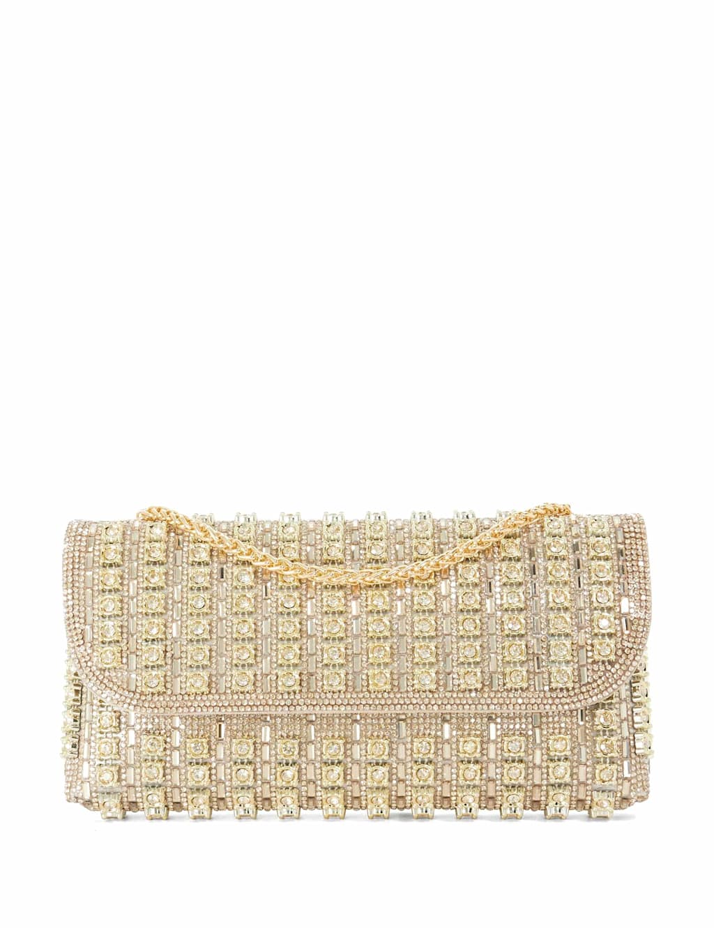 Dune London Women's Diamanté Clutch Bag - Gold - Available at M&S