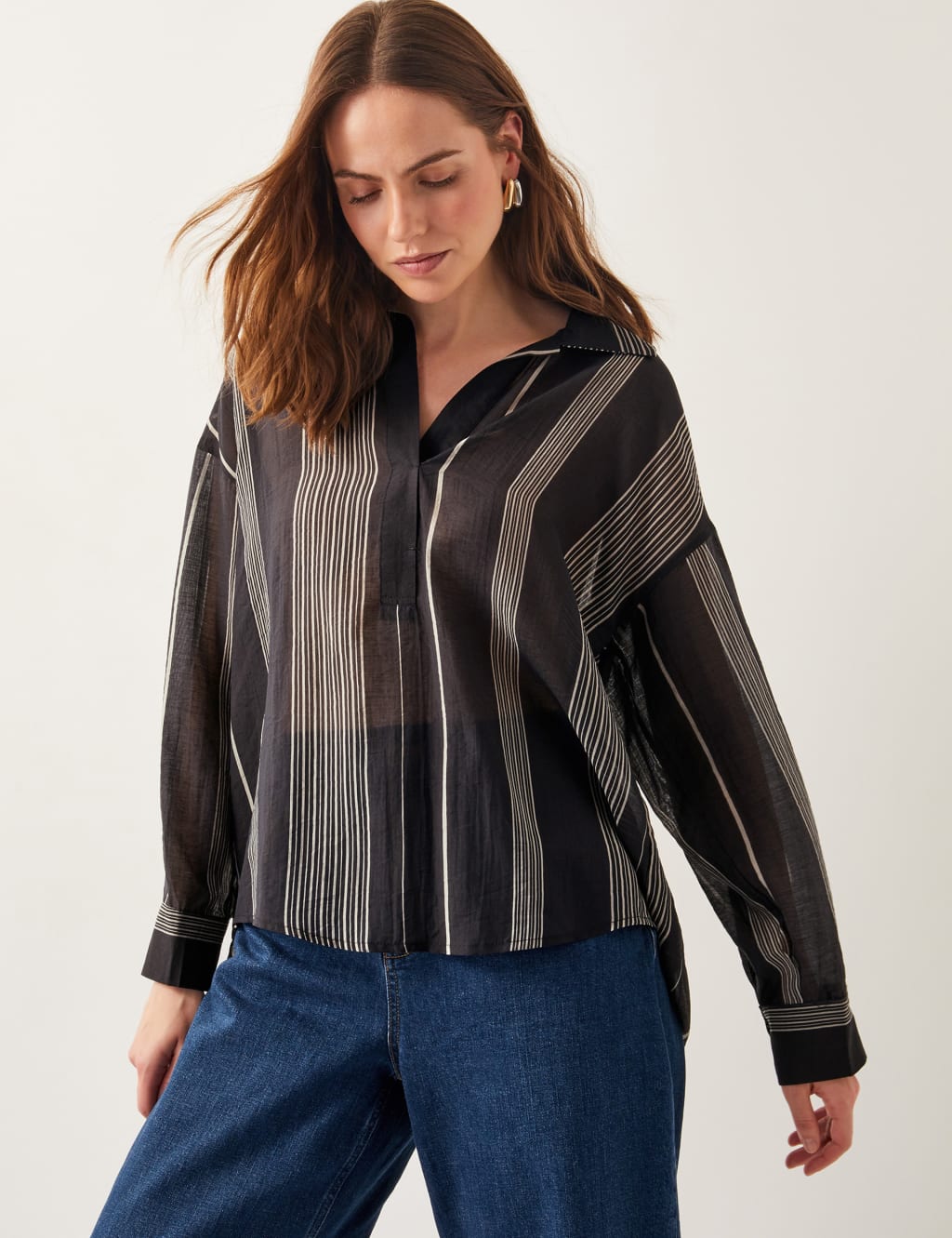 Striped Collared Blouse
