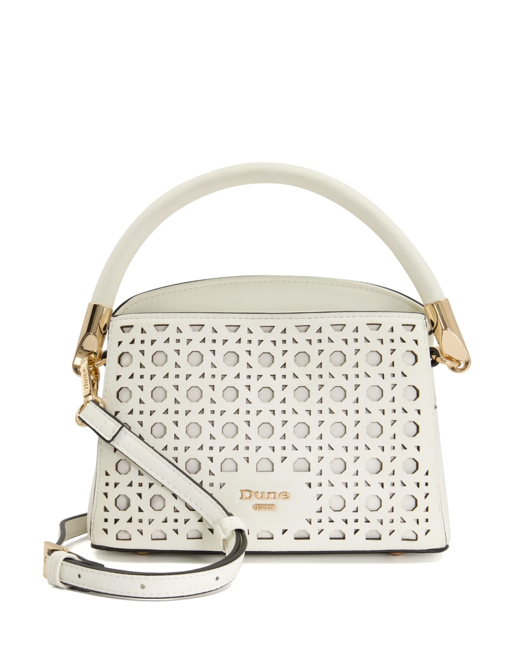 Dune London Mini Top Handle Grab Bag White