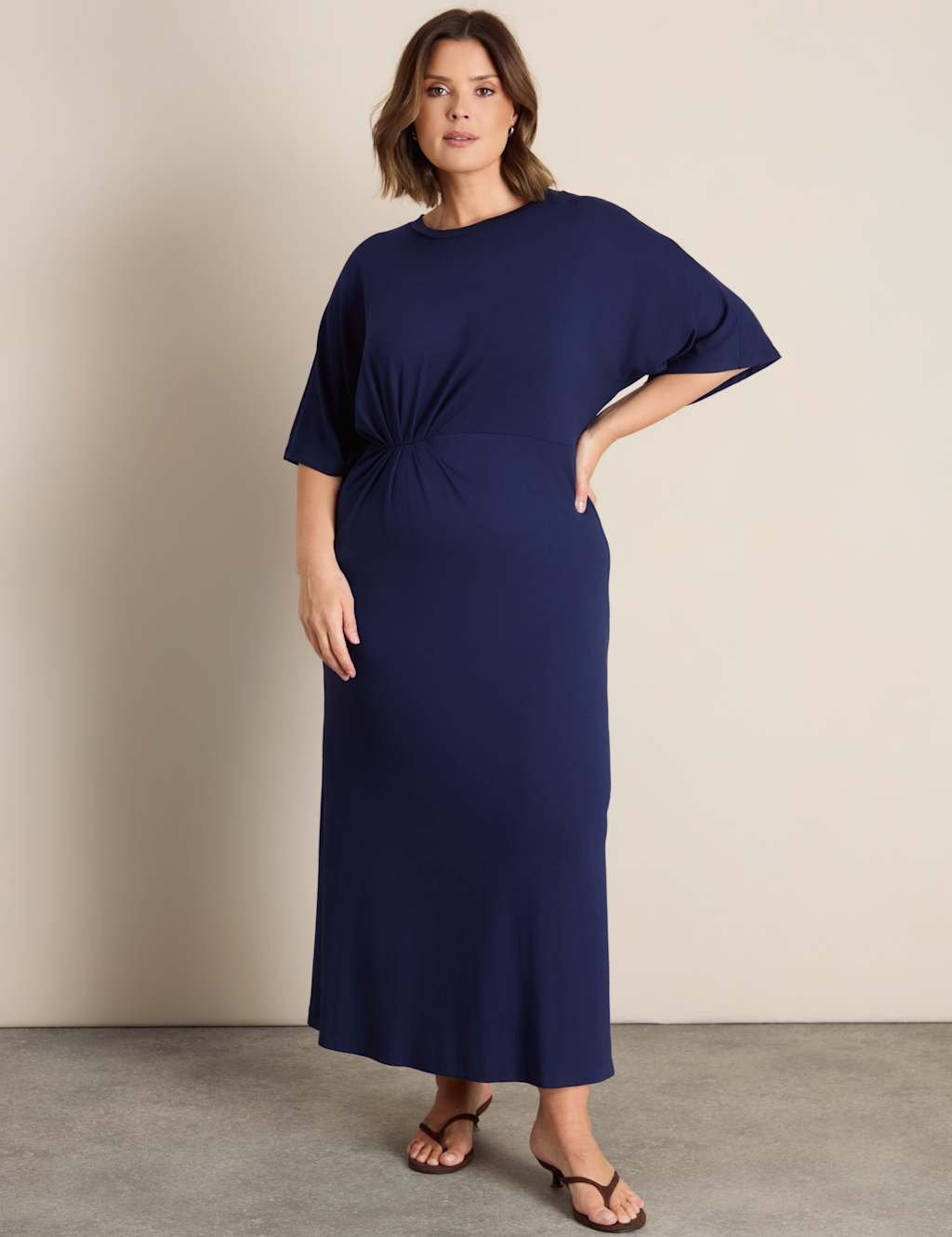 Live Unlimited London Women's Jersey Maxi T-Shirt Dress - 16 - Navy - Available at M&S