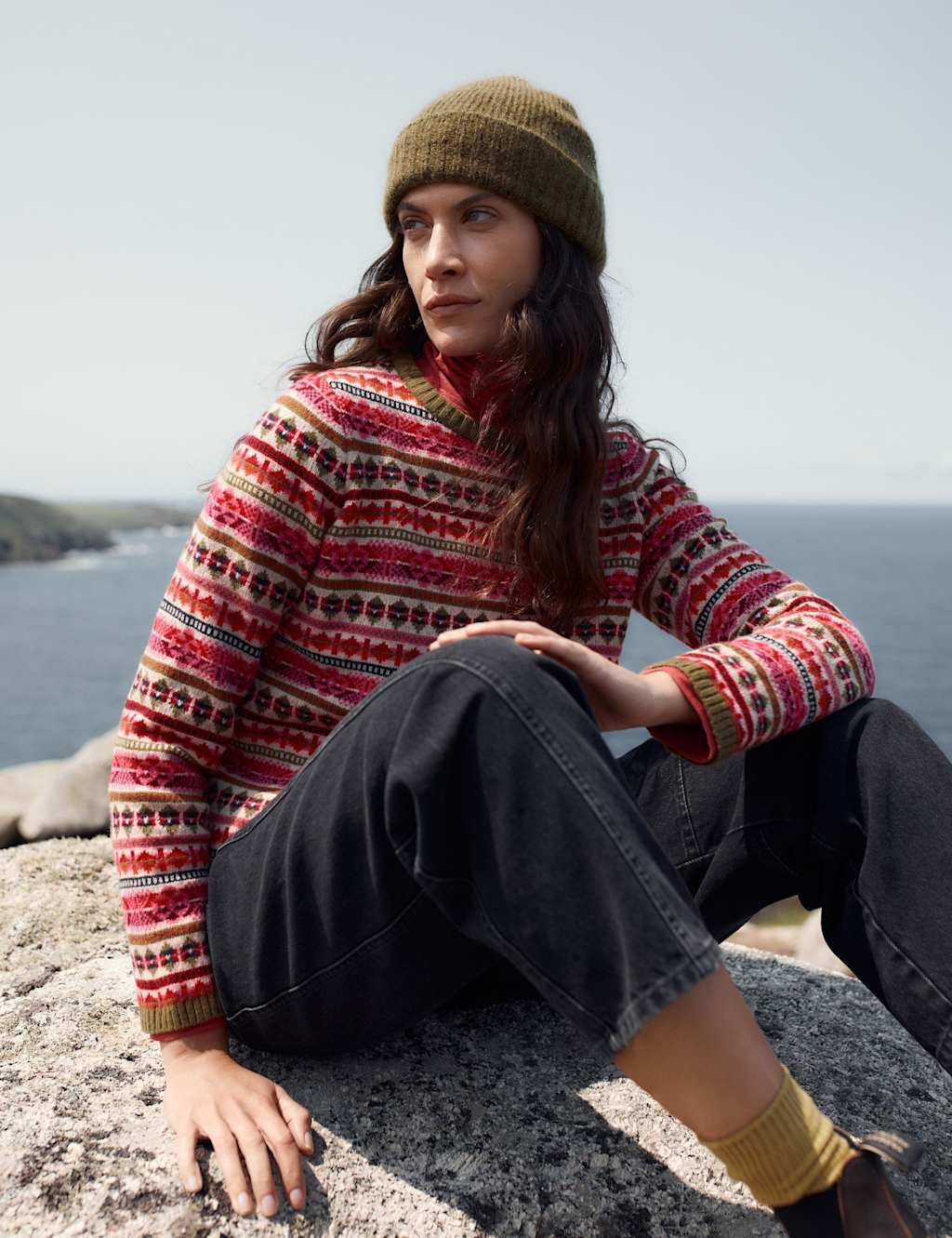 Seasalt Cornwall Merino Wool Rich Fair Isle Jumper Multi