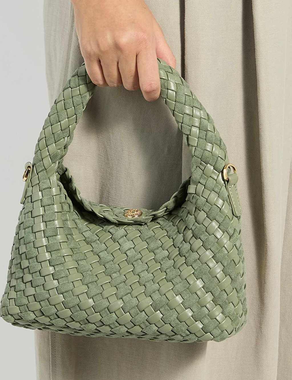 Dune London Women's Woven Cross Body Bag - Sage - Available at M&S