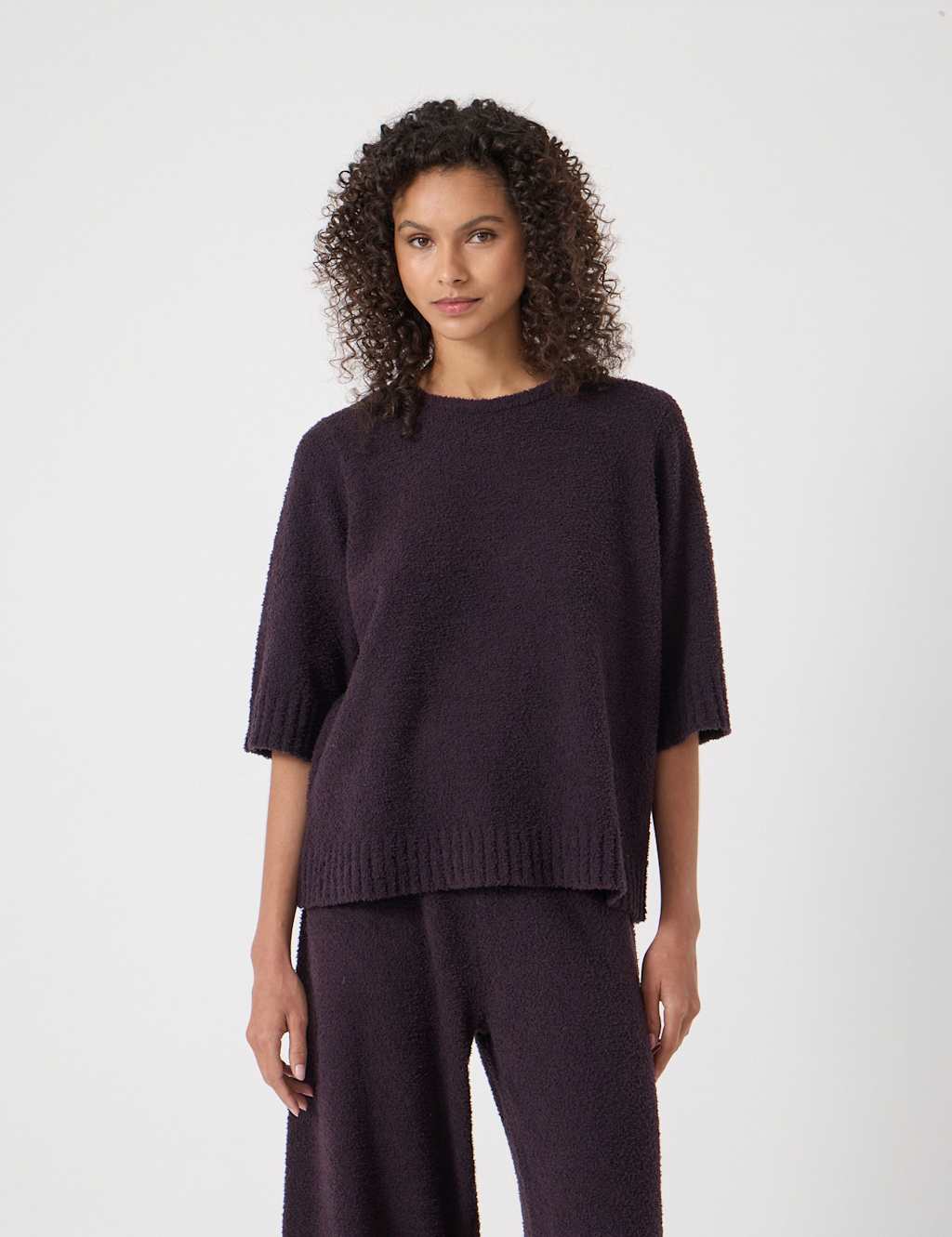 HUSH Textured Top Plum