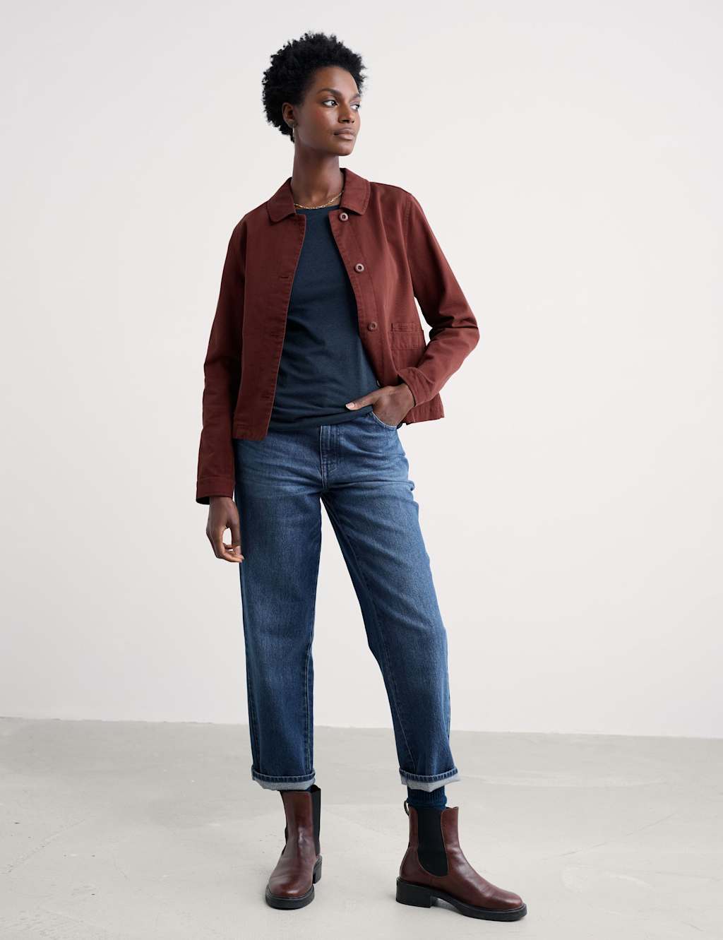Seasalt Cornwall Women's Cotton Rich Top - 14 - Navy - Available at M&S