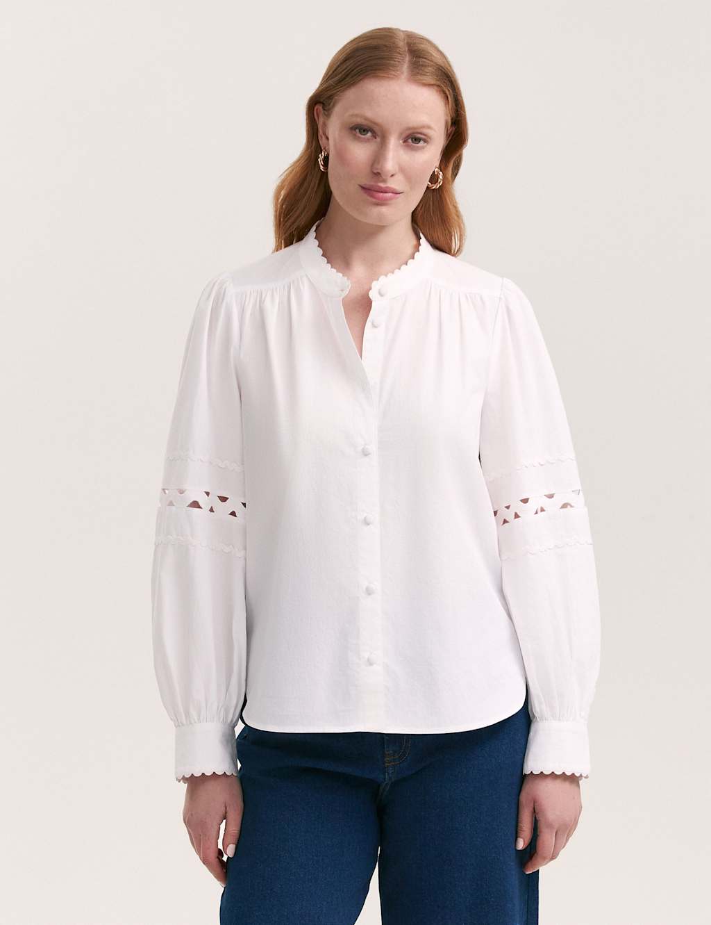 Pure Cotton Embroidered Shirt
