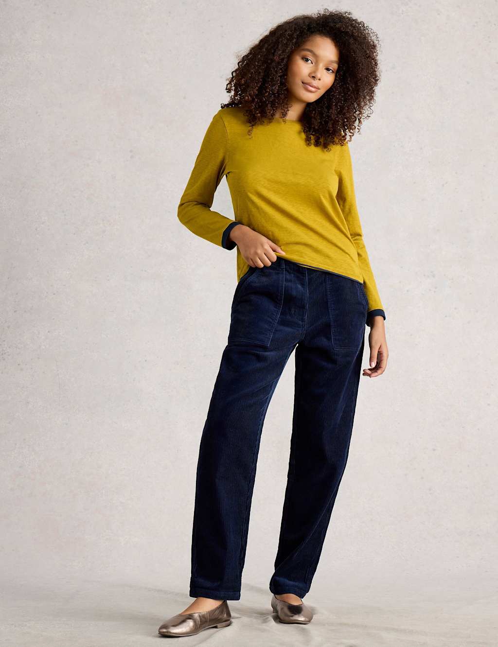 White Stuff Pure Cotton T-Shirt Yellow