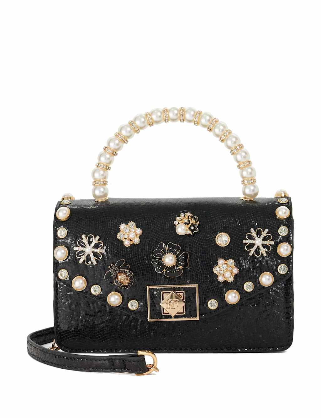 Dune London Embellished Cross Body Bag Black