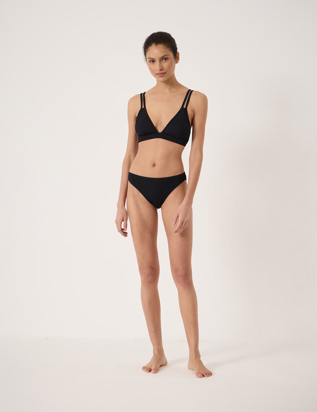 Hush Women's Crinkle Bikini Bottoms - 14 - Black - Available at M&S