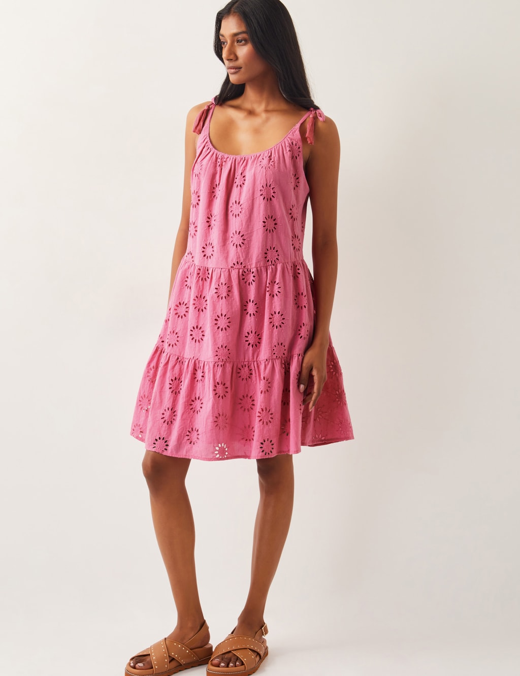Pure Cotton Broderie Skater Dress