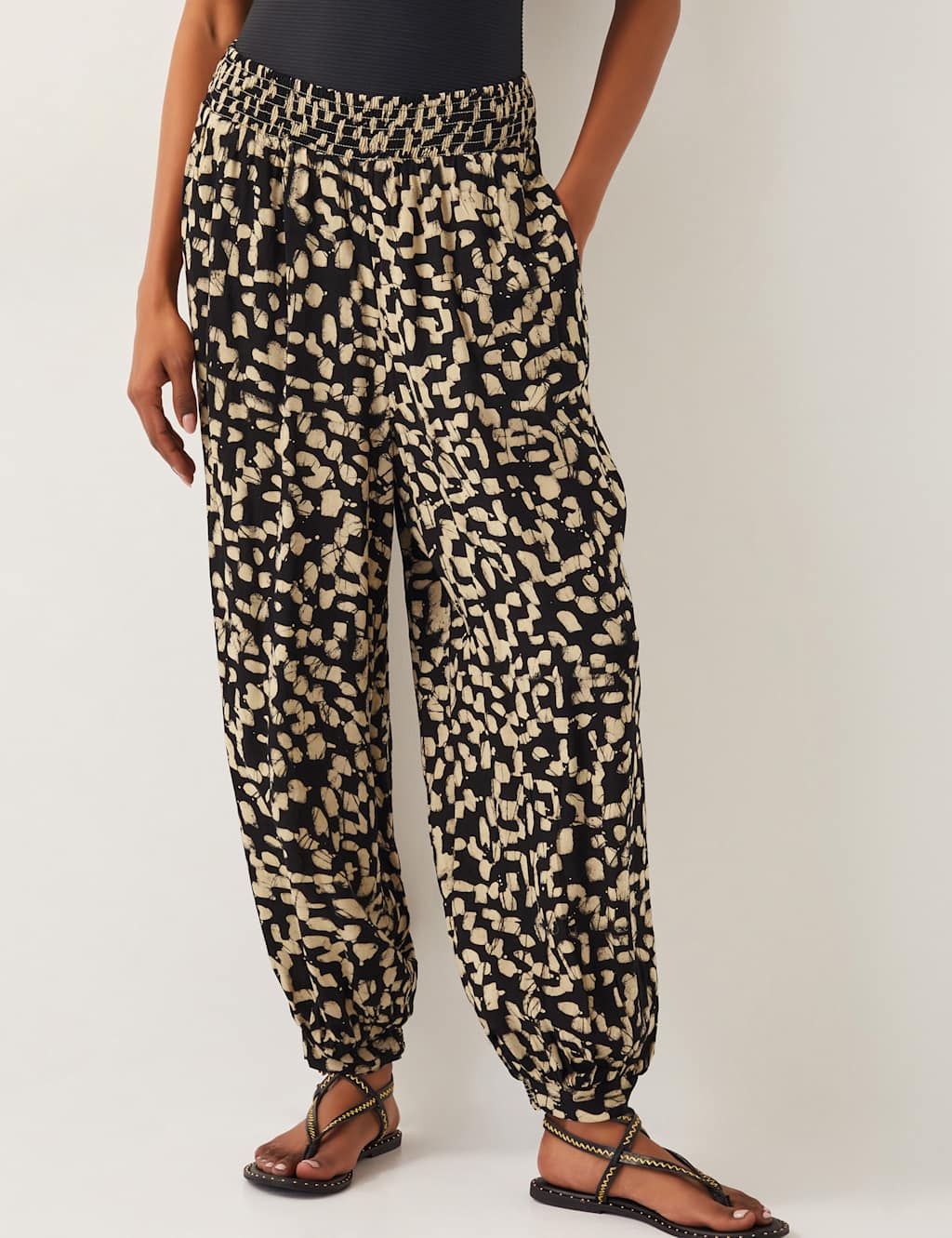 Printed Straight Leg Trousers