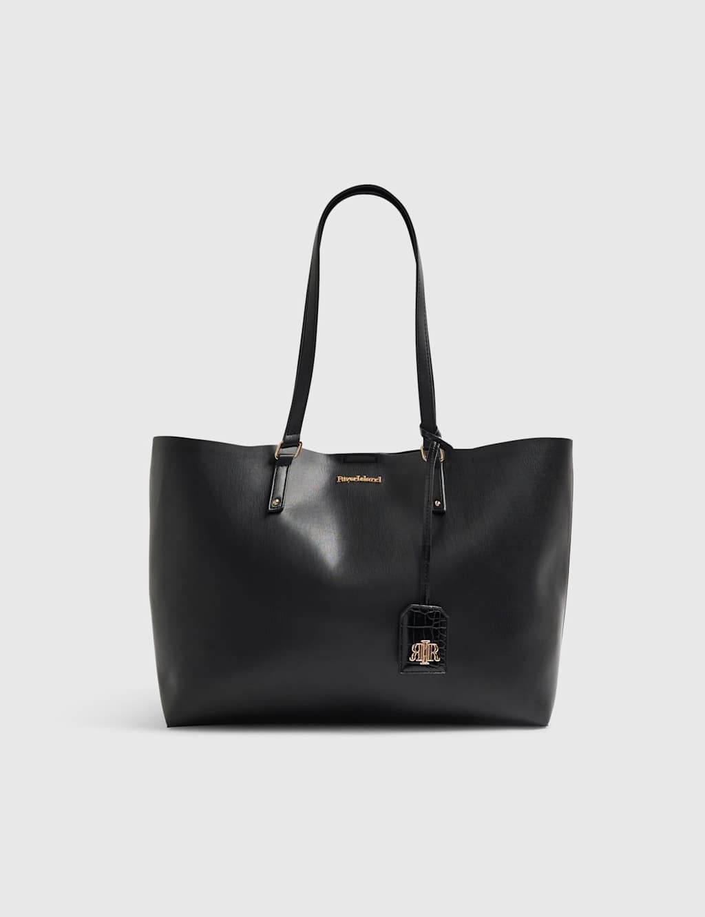 River Island Women's Faux Leather Tote Bag - Black - Available at M&S
