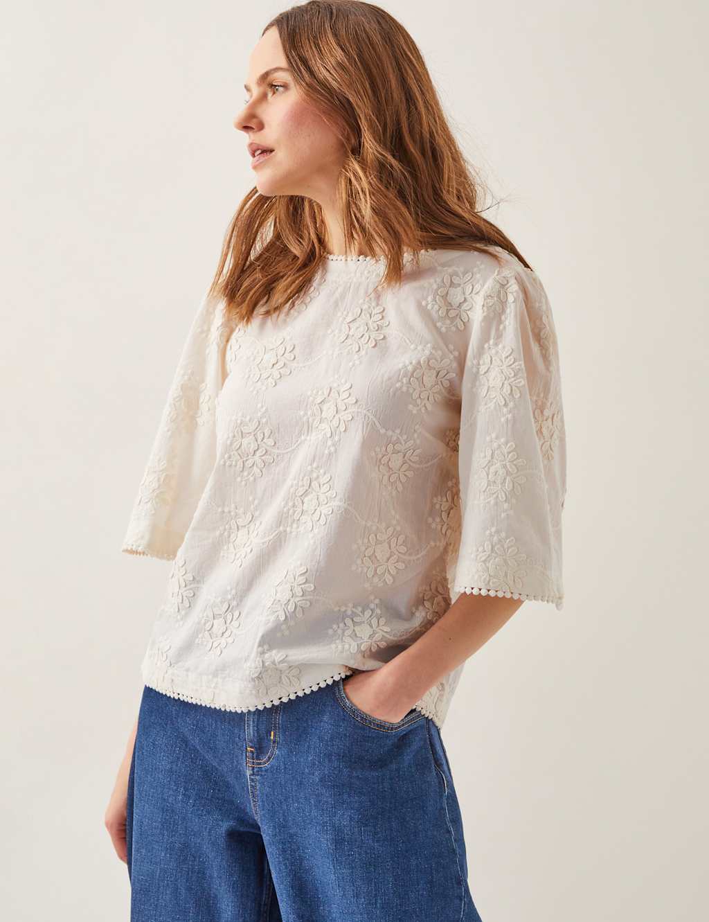 Pure Cotton Embroidered Blouse