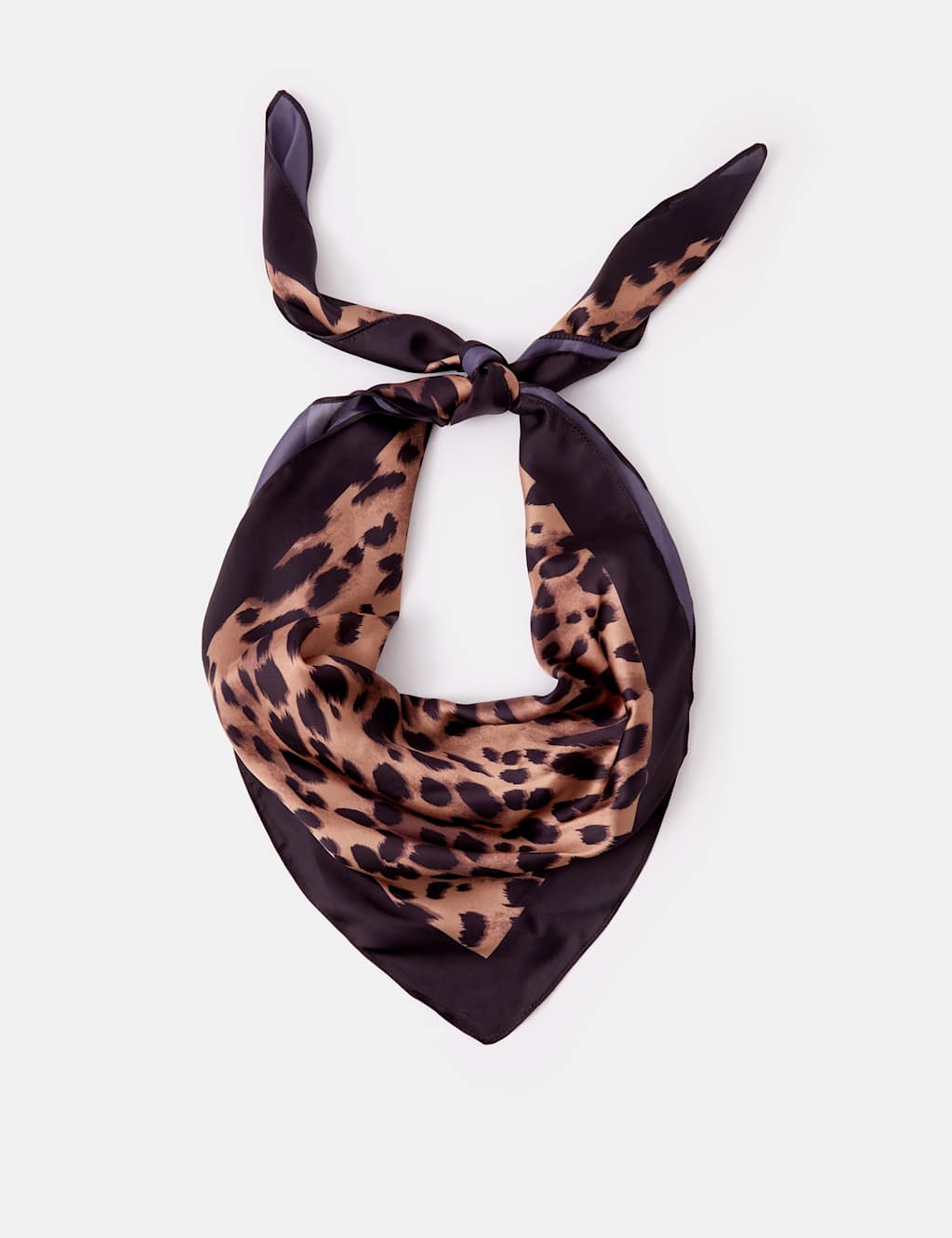 Accessorize Women's Satin Leopard Print Square Scarf - Multi - Available at M&S