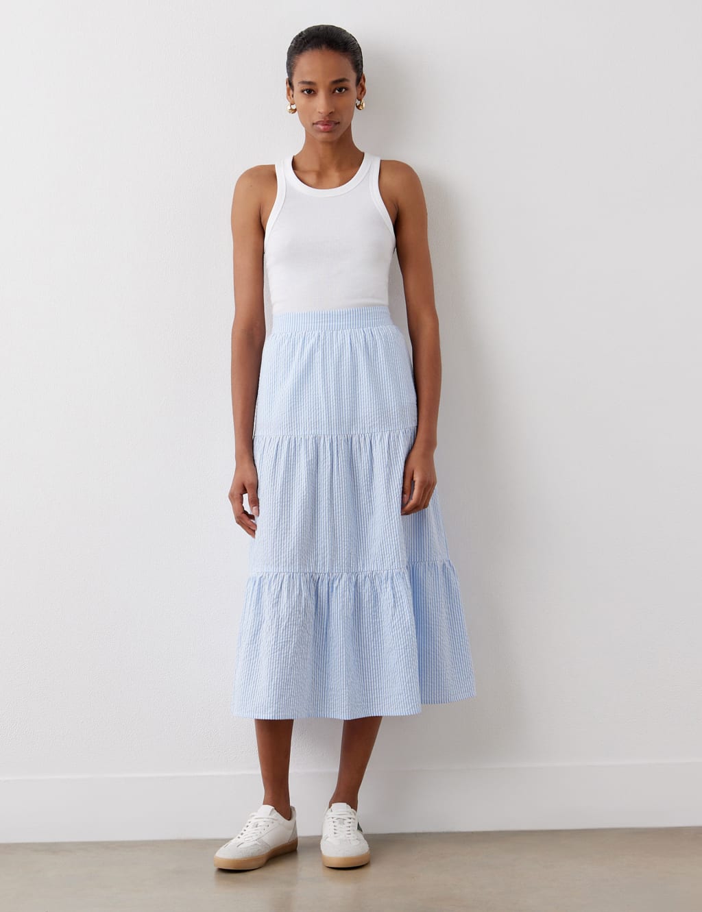 Blue skirt m and s deals