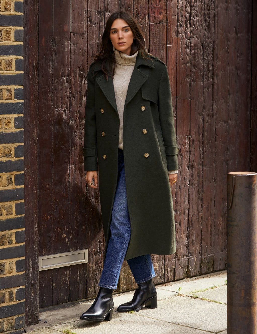 Green coat marks and spencer cheap