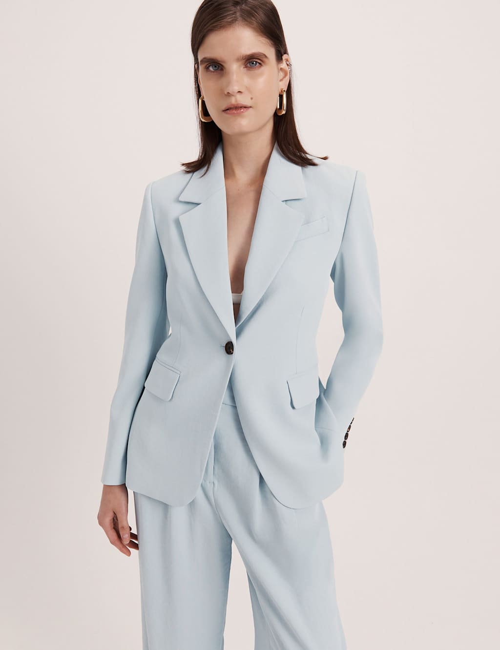 Saba Women's Single Breasted Blazer - 8 - Light Green - Available at M&S
