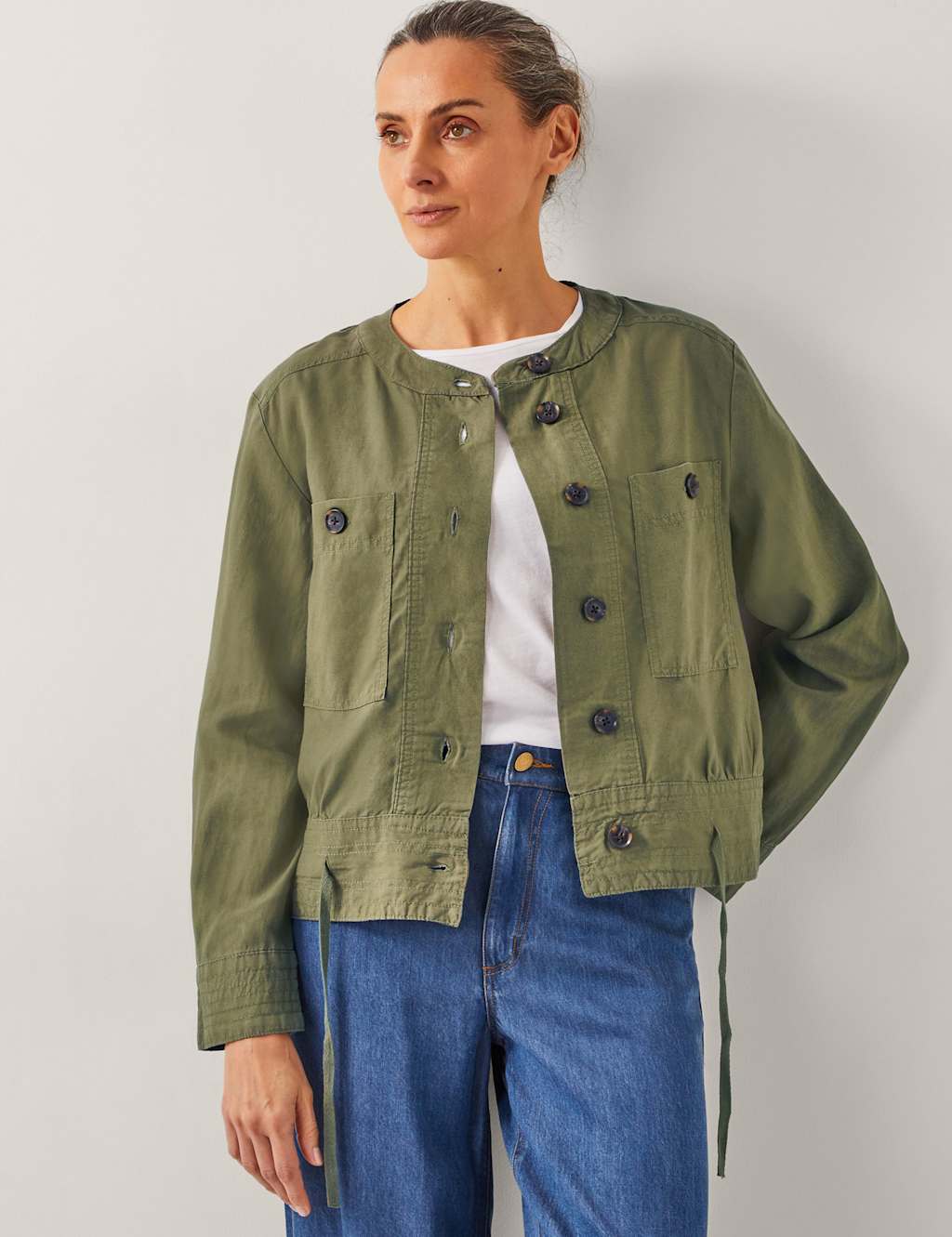 Lyocell™ Rich Utility Jacket with Linen