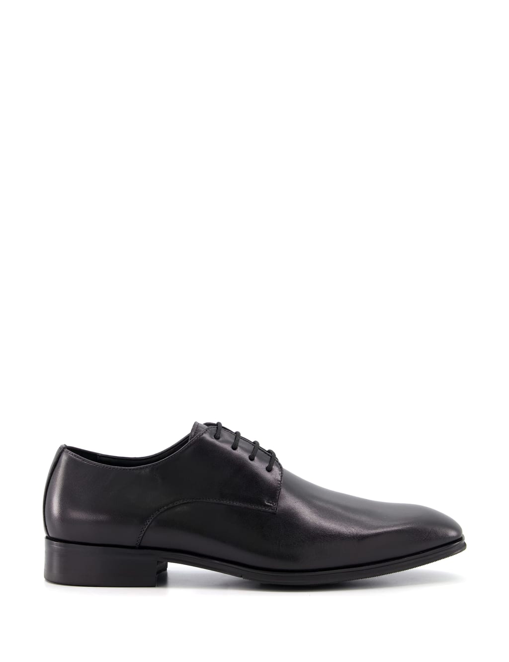 Dune London Wide Fit Leather Gibson Shoe Black