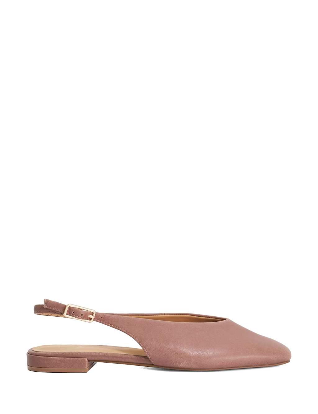 Dune London Women's Leather Flat Slingback Ballet Shoes - 3 - Dusky Rose - Available at M&S