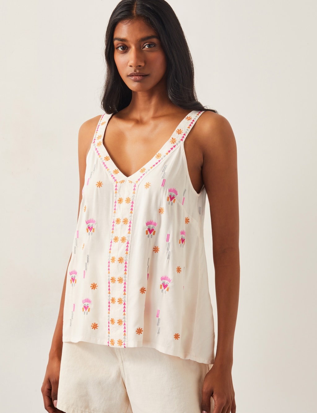 Embroidered Cami Top