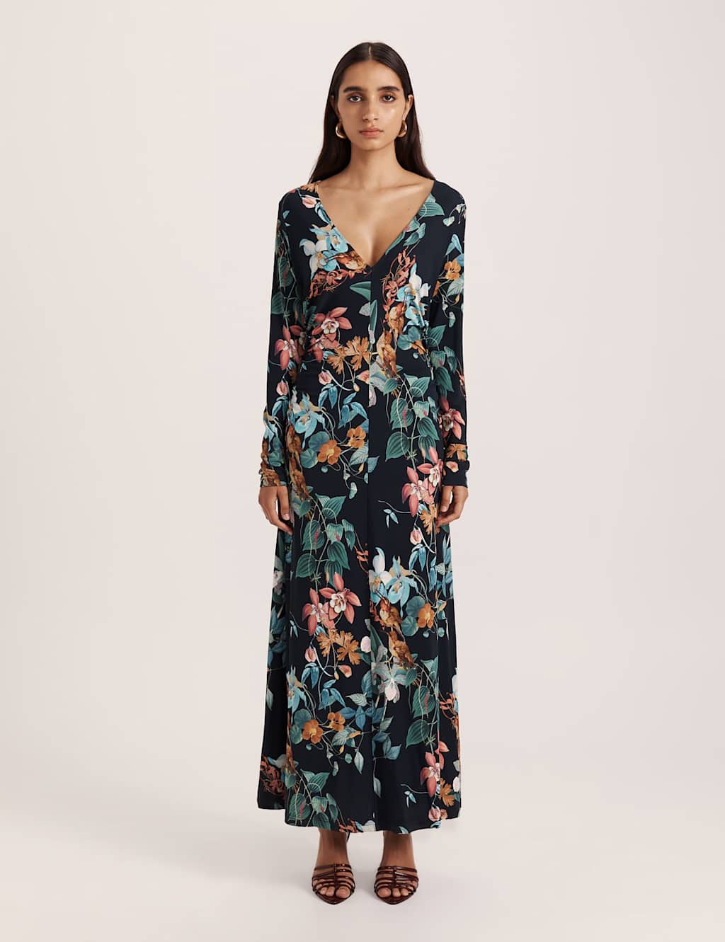 Saba Women's Floral V-Neck Maxi Dress - Small - Multi - Available at M&S