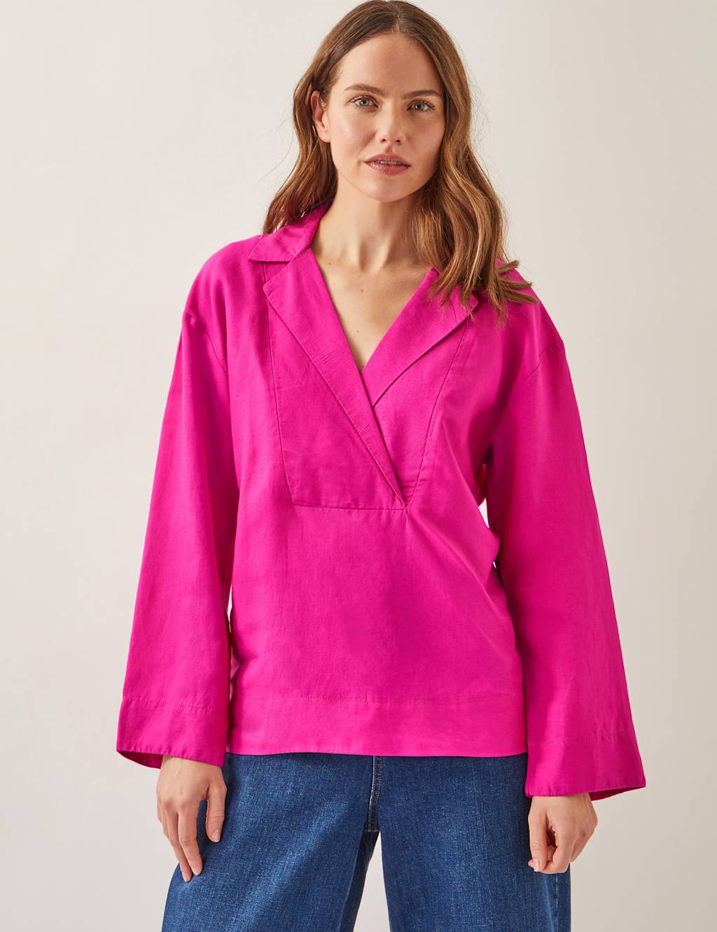 Lyocell Rich Collared Top