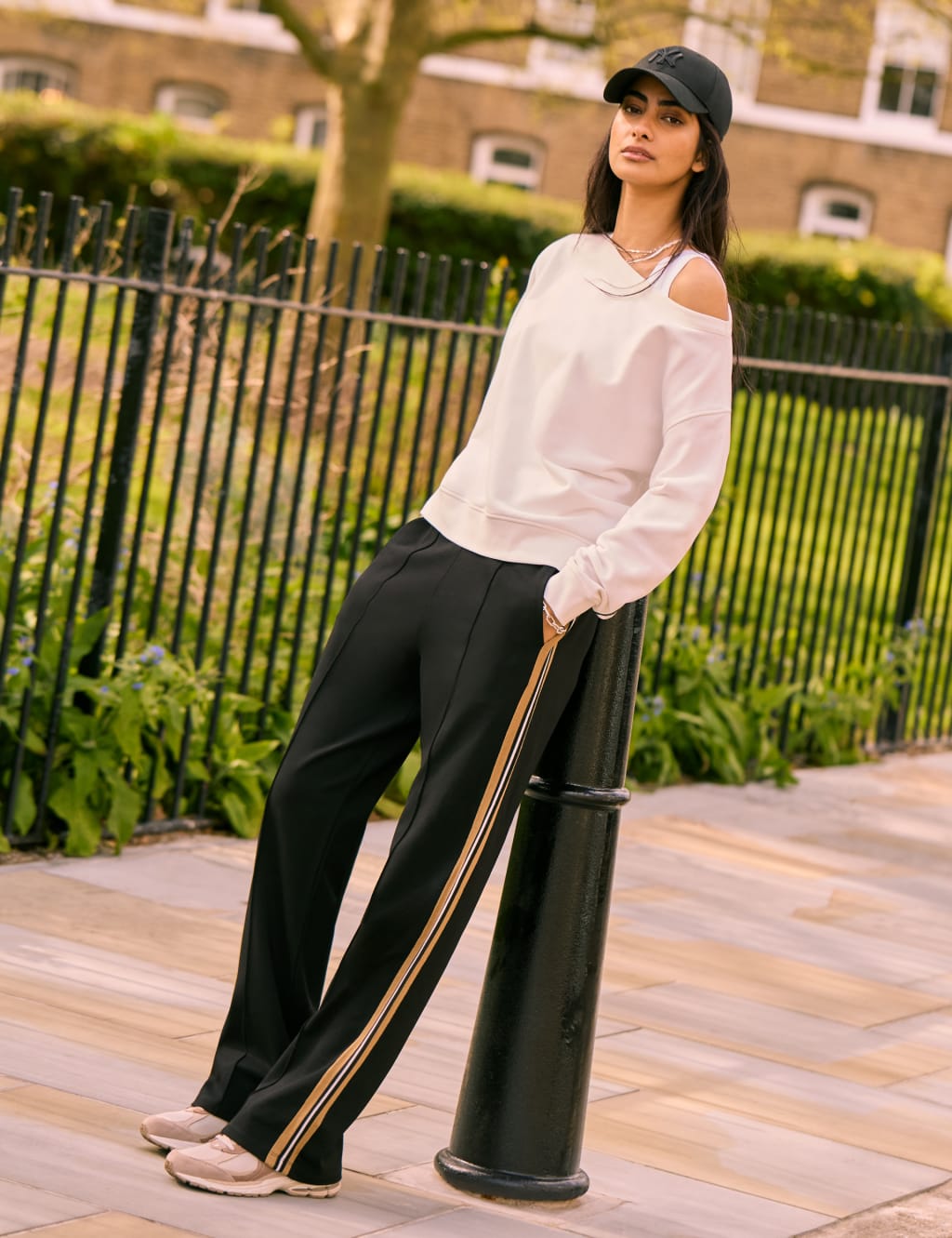 Ladies striped trousers shop