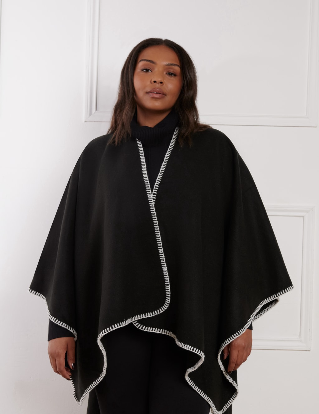 Live Unlimited London Women's Blanket Scarf - Black, Black