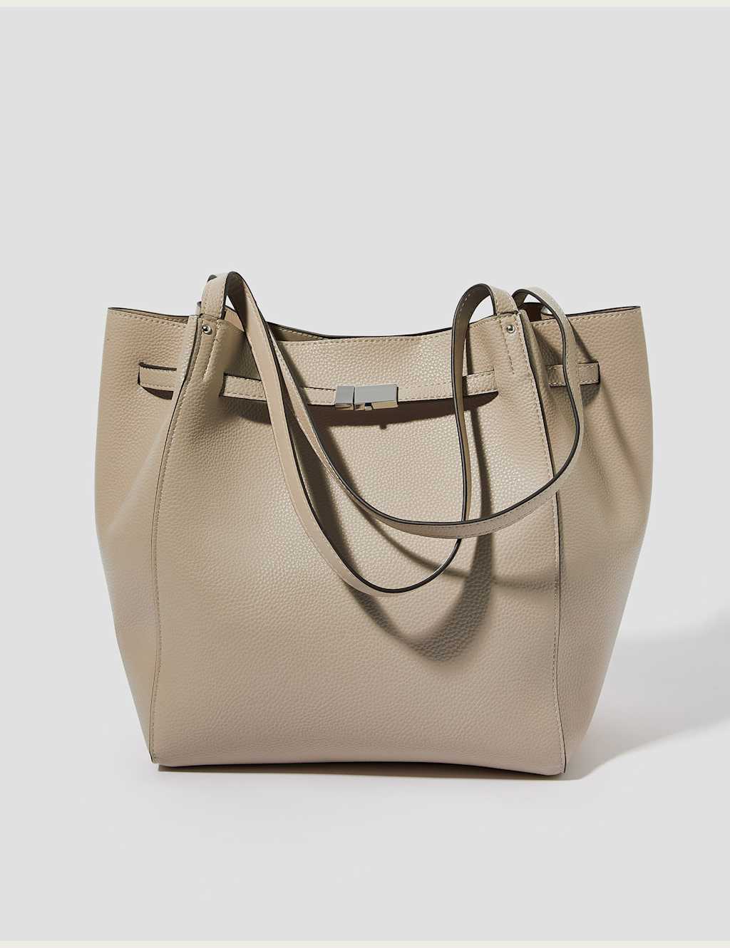 Faux Leather Tote Bag