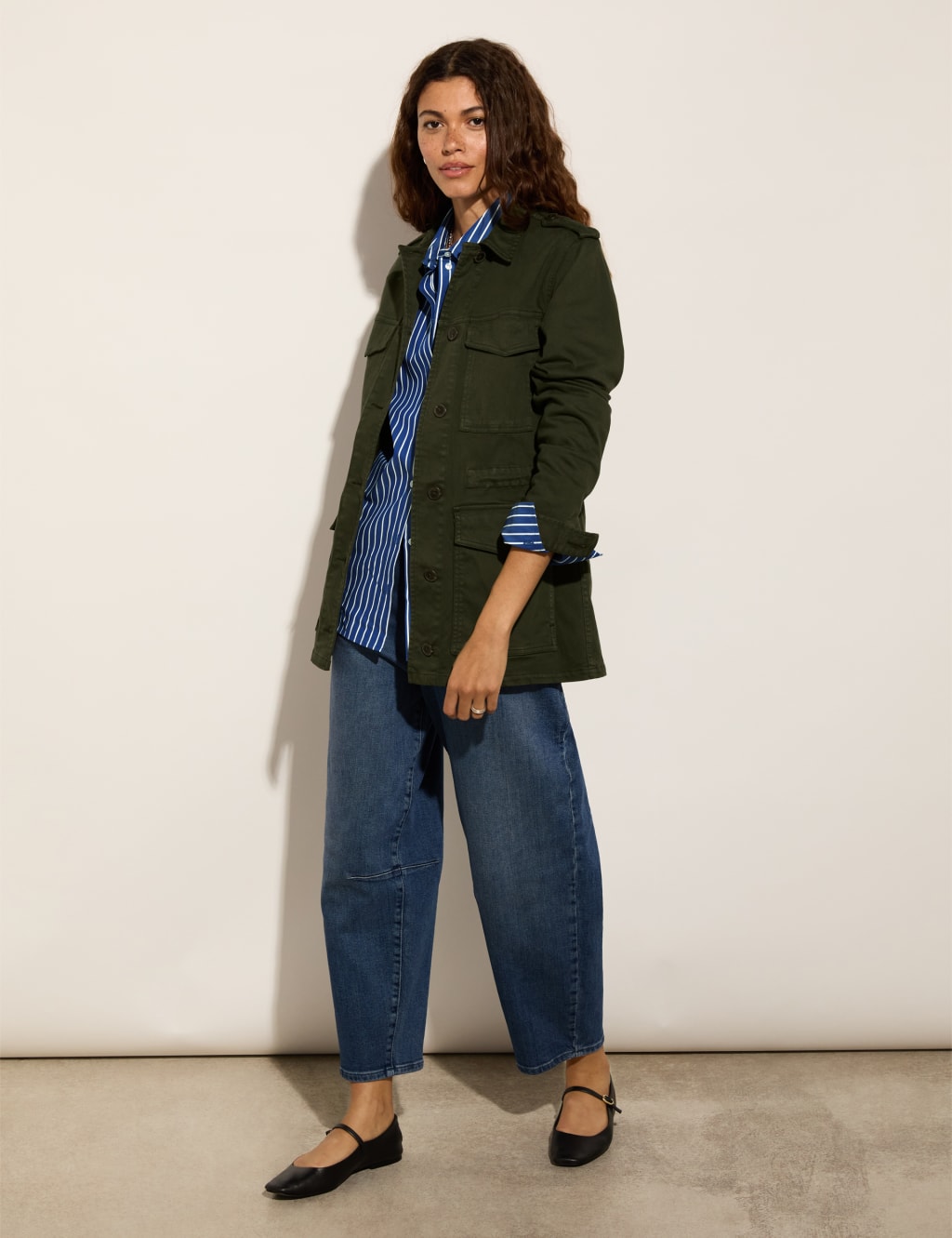 Mom High Waisted Barrel Cropped Jeans