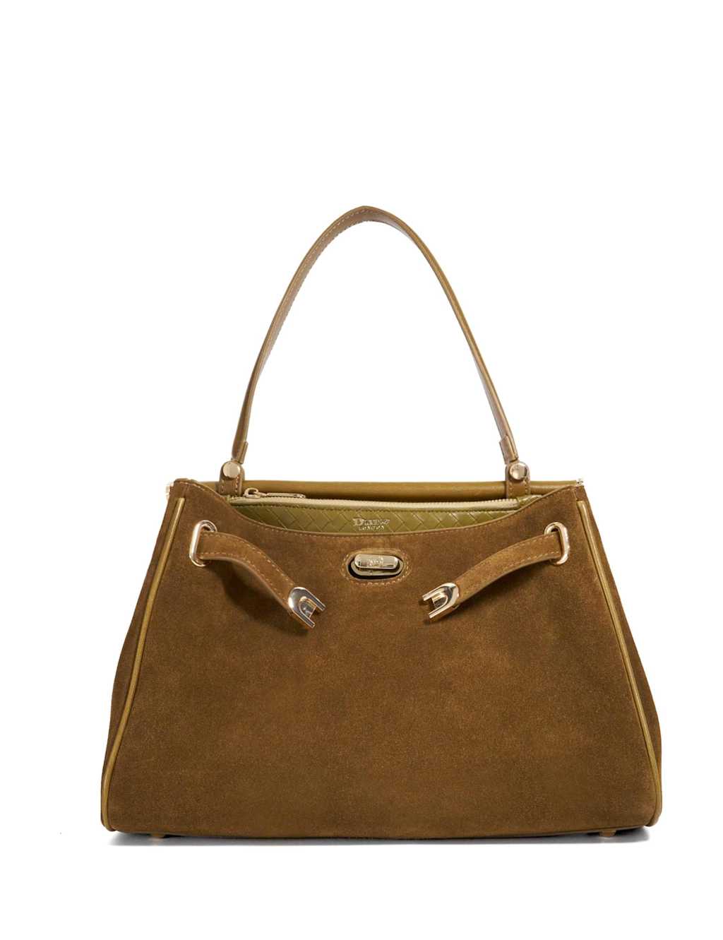 Dune London Leather and Faux Leather Slouchy Grab Bag Khaki