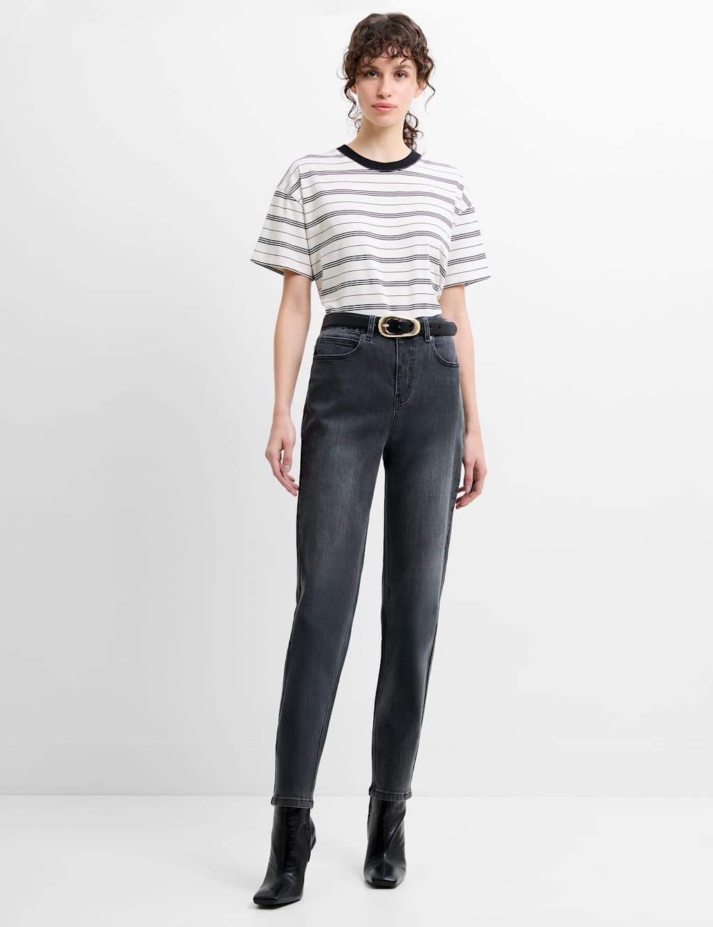 French Connection Women's High Waisted Slim Fit Jeans - 16 - Grey - Available at M&S