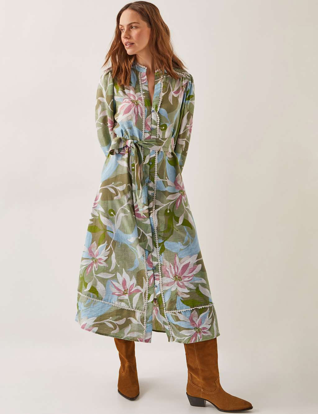 Printed Midi Skater Dress