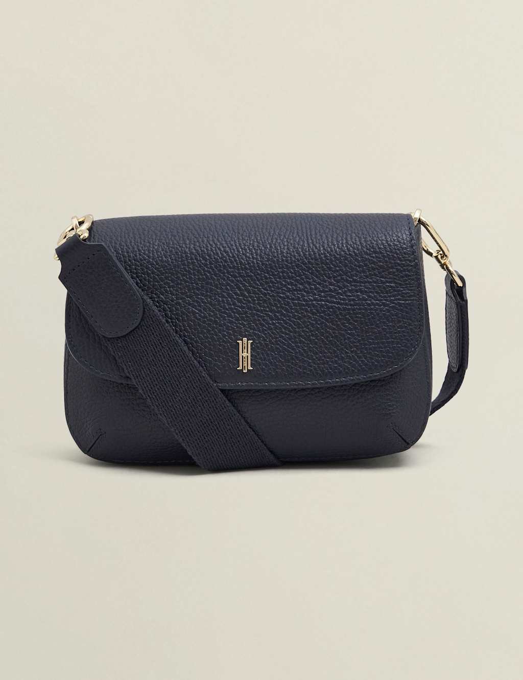 HOBBS Leather Cross Body Bag Navy