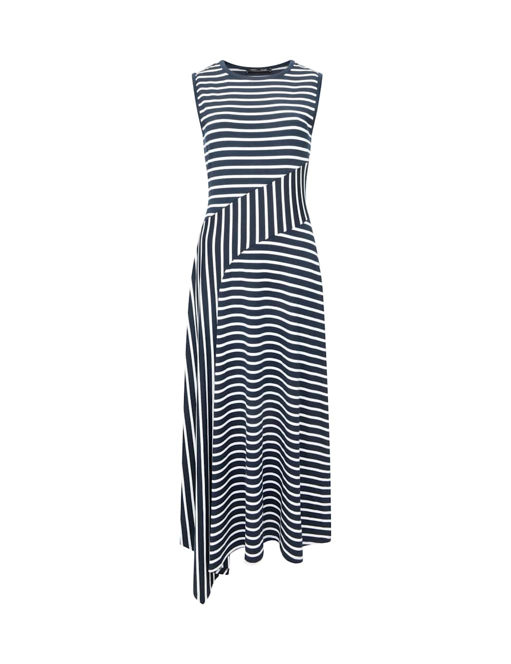 French Connection Women's Jersey Striped Midi Skater Dress - Extra Small - Blue Mix - Available at M&S