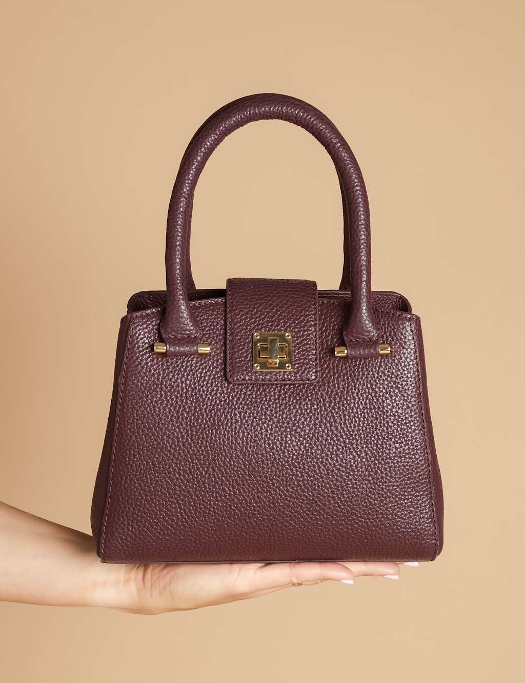 Jones Bootmaker Jones bootmaker leather handbag Burgundy