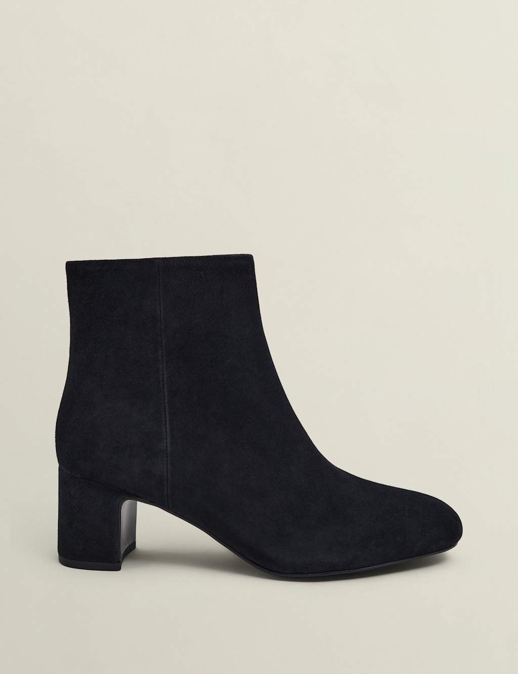 HOBBS Suede Block Heel Ankle Boots Black