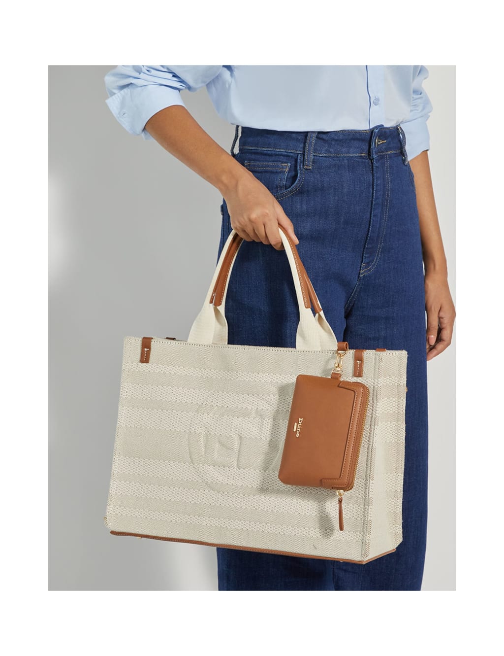 Canvas Striped Tote Bag