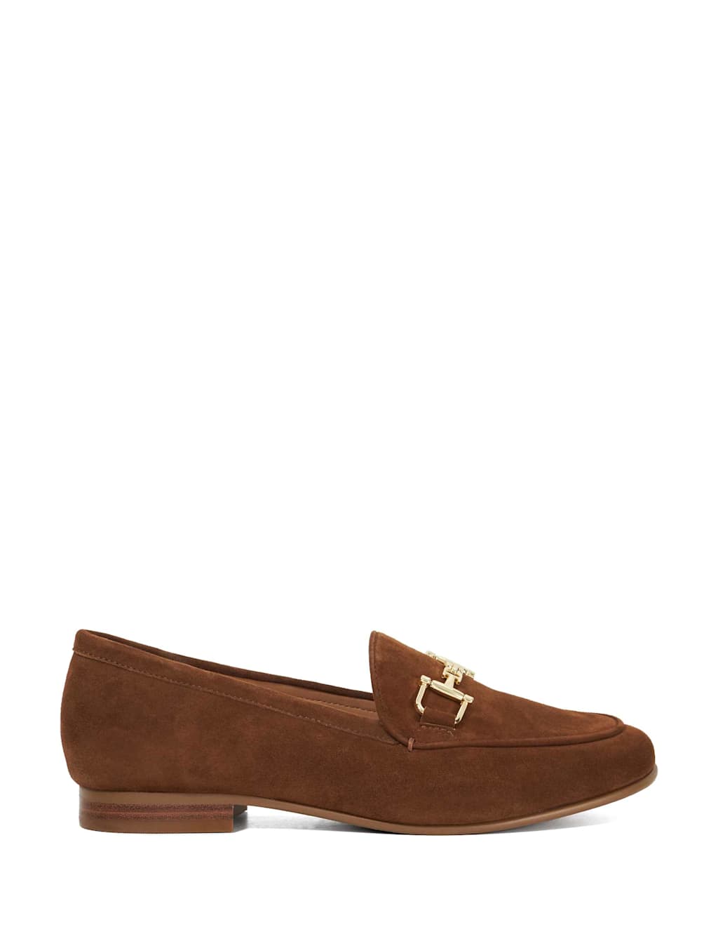 Suede Bar Flat Loafers