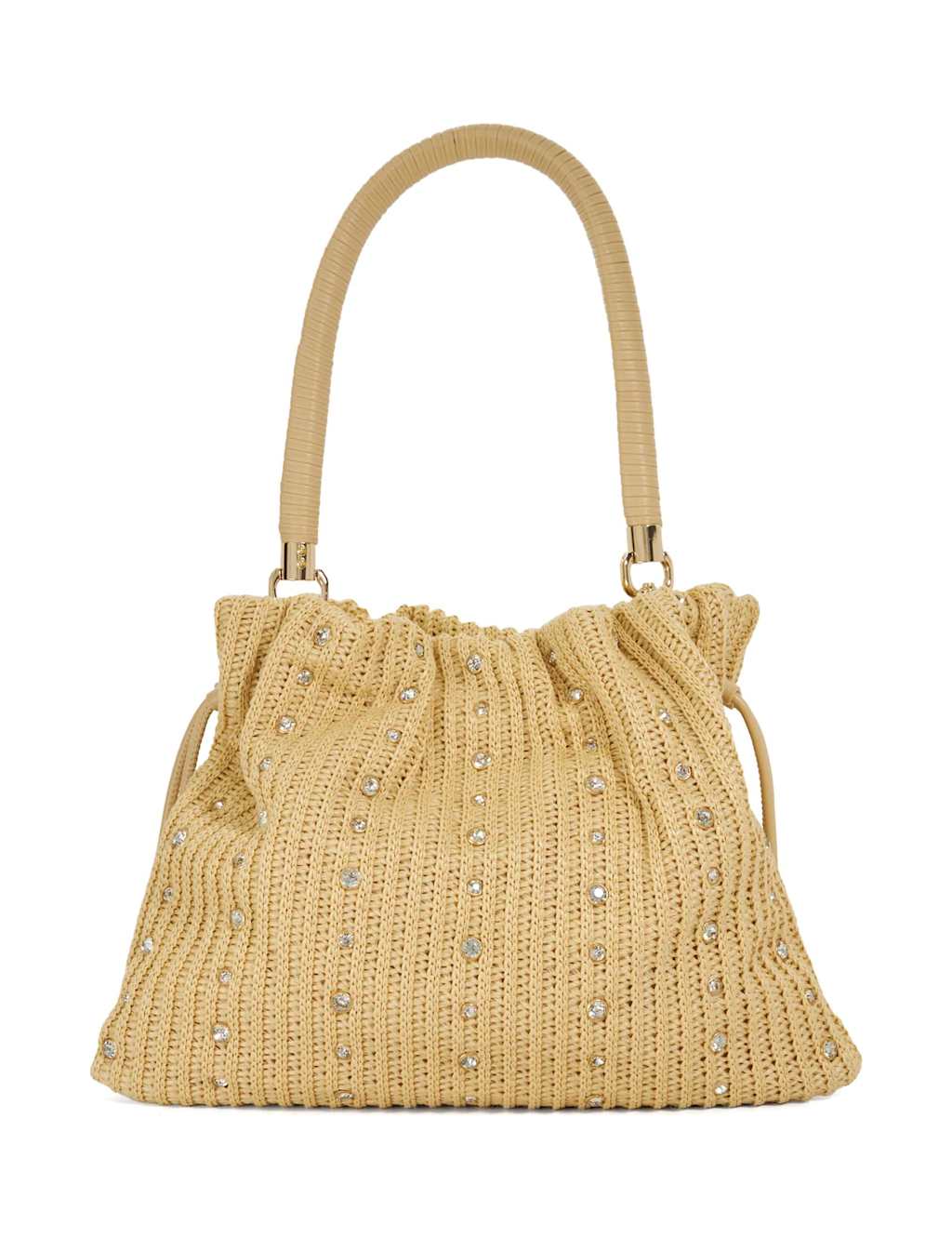 Diamante Woven Drawstring Grab Bag