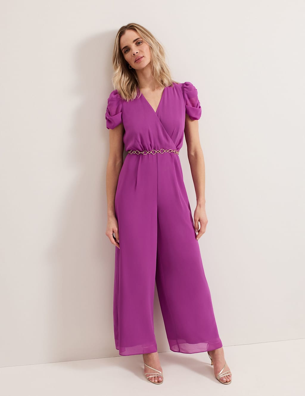 Belted Wide Leg Jumpsuit
