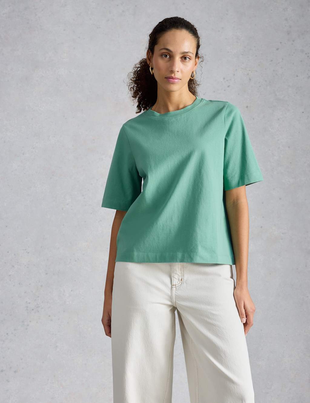 White Stuff Women's Pure Cotton T-Shirt - 20 - Teal - Available at M&S
