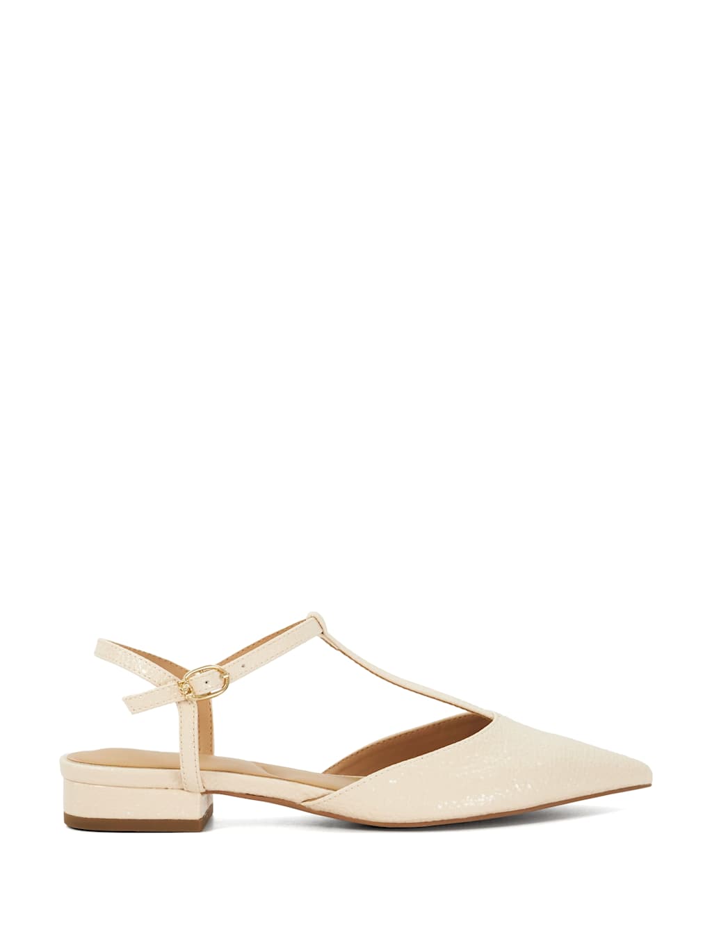 T Bar Pointed Court Shoes