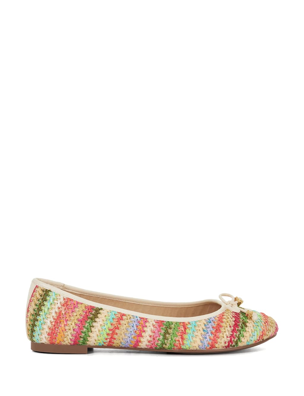 Wide Fit Bow Slip On Flat Ballet Pumps