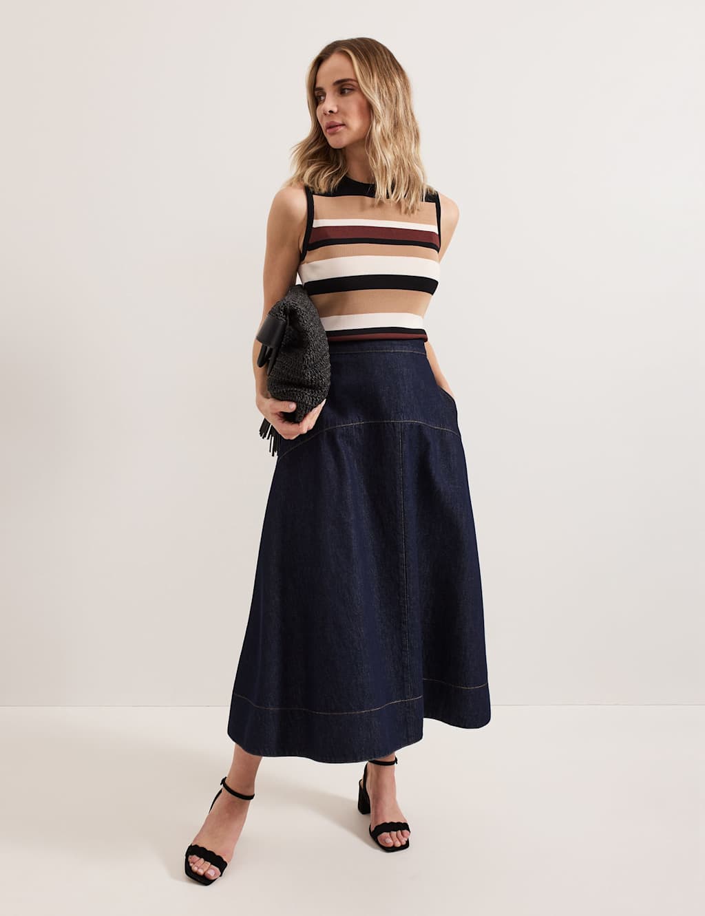 Denim Midaxi Skirt