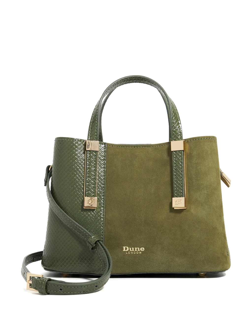 Dune London Floral Tote Bag Dark Green