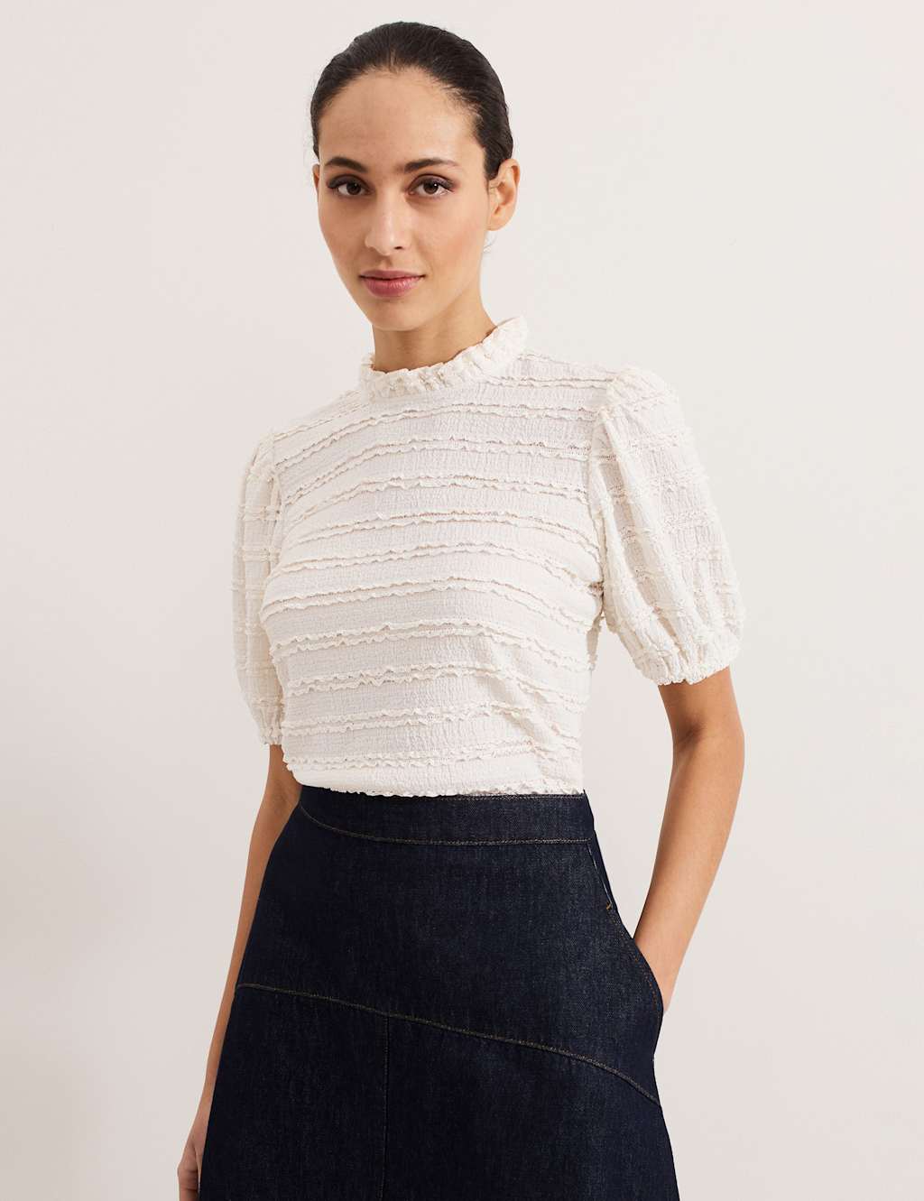 Lace Puff Sleeve Top