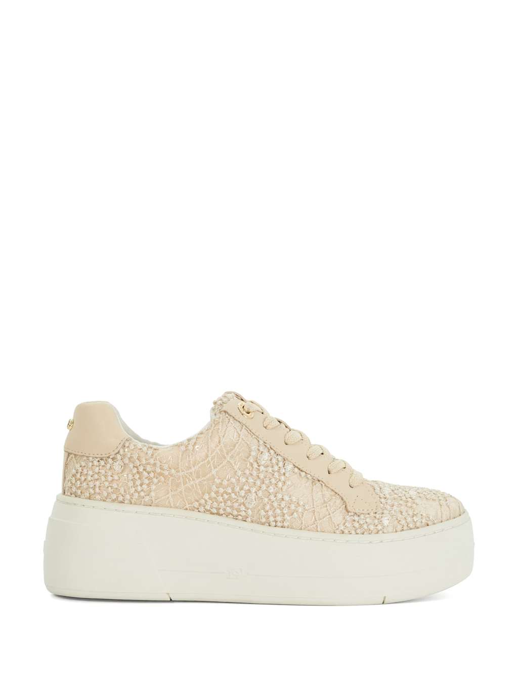 Lace Up Eyelet Detail Trainers