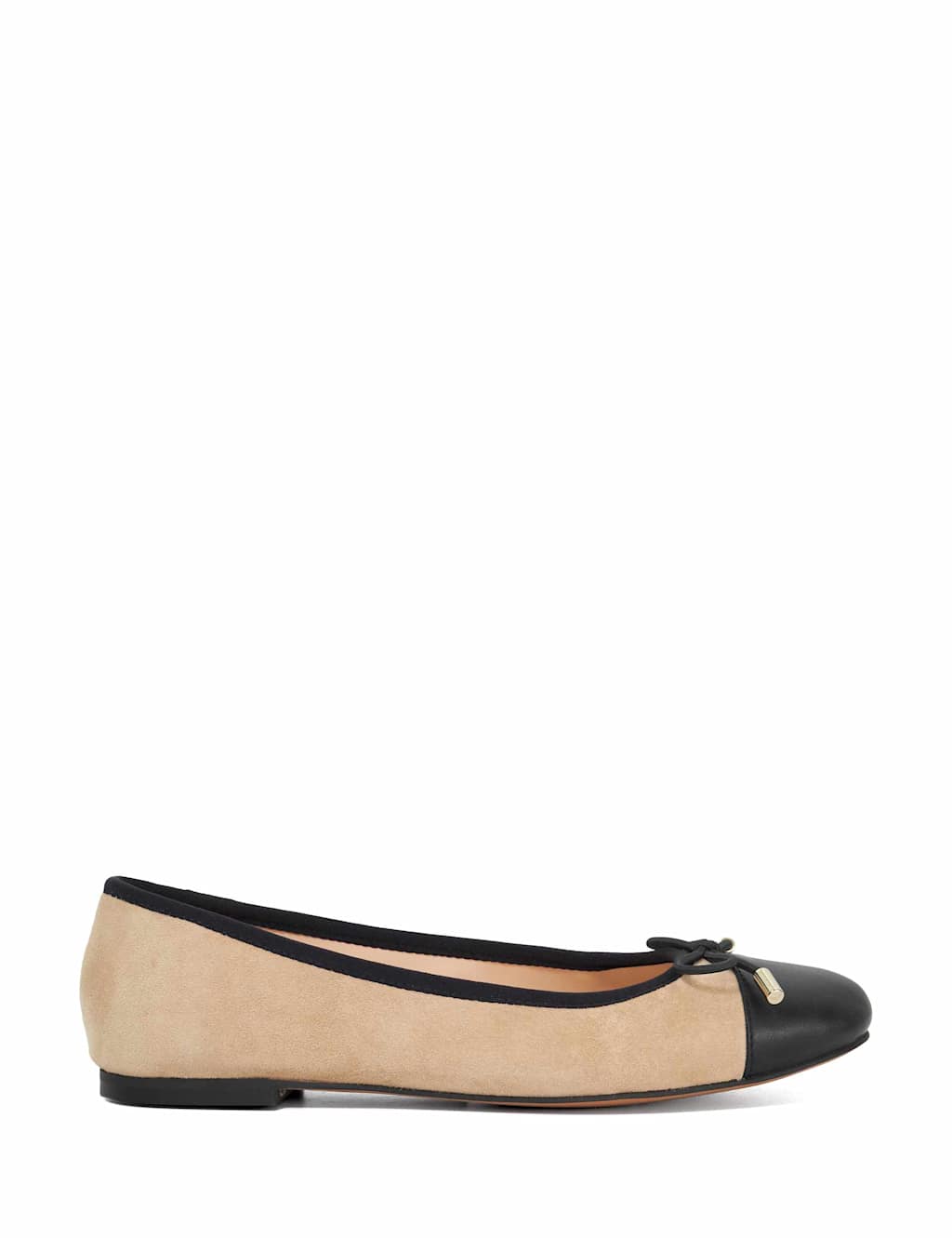 Leather Bow Flat Ballet Pumps